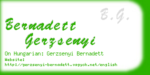 bernadett gerzsenyi business card